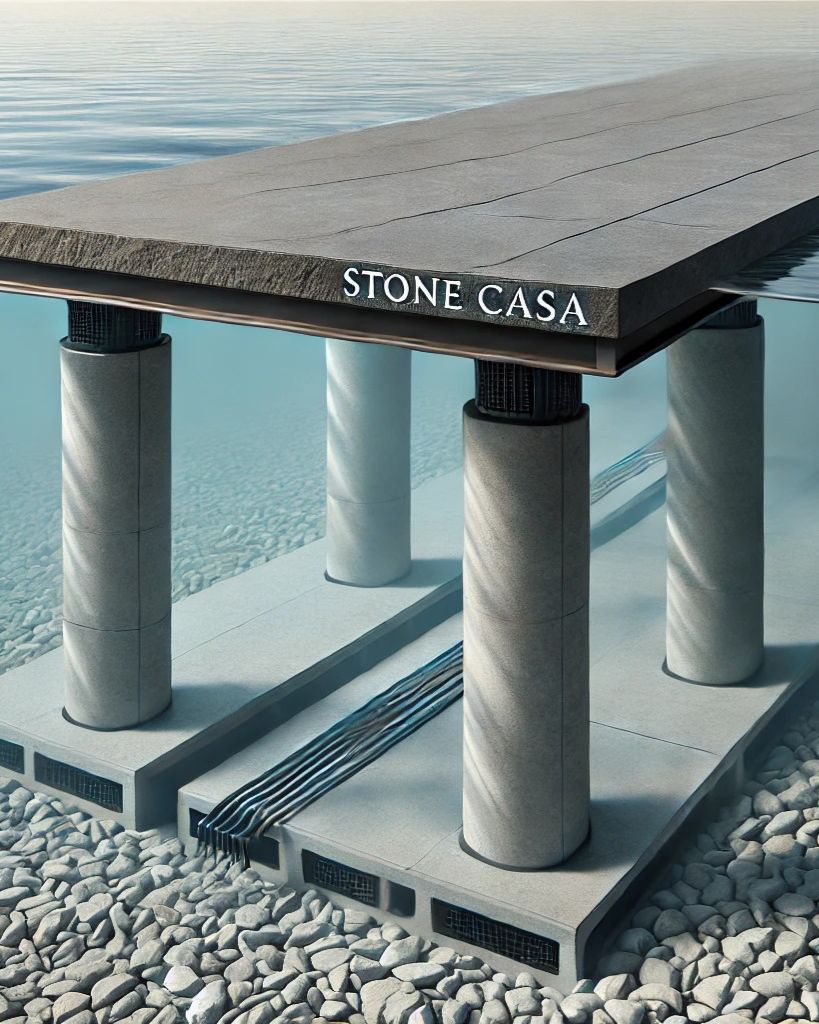 Piso Elevado Ardósia Áreas Submersas | Blog Stone Casa piso-elevado-de-ardosia-de-matacão